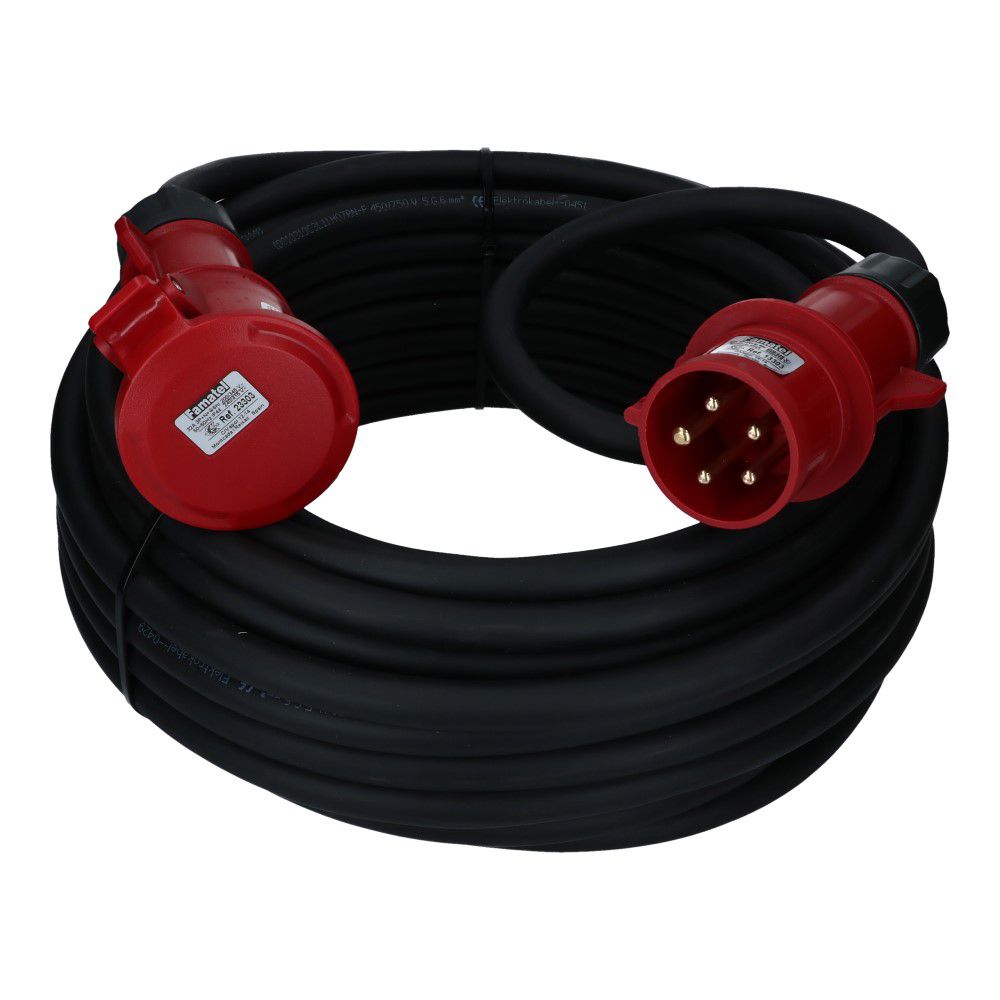 CEE verlengkabel 5 polig 32A 5x6mm² 25 meter IP44 H07RN-F
