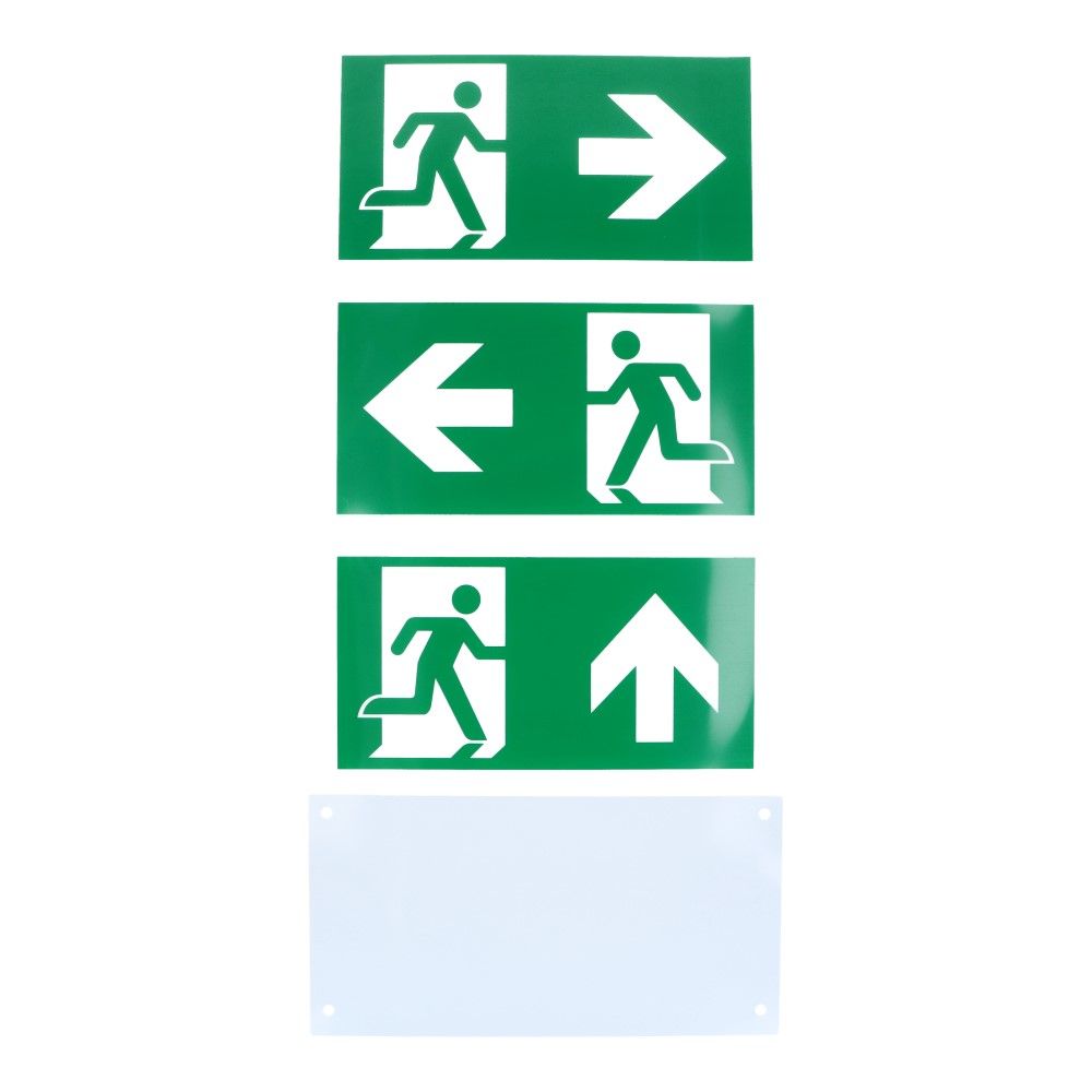 Noodverlichting opbouw zwart IP20 LED kantelbaar met 3 pictogrammen