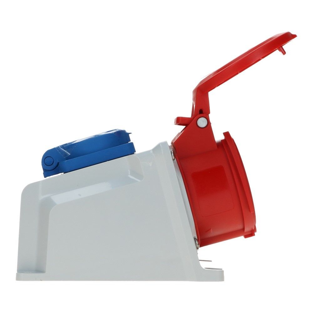 CEE female 5 polig 6H 16A IP44 wcd 380-415 VAC + schuko wcd