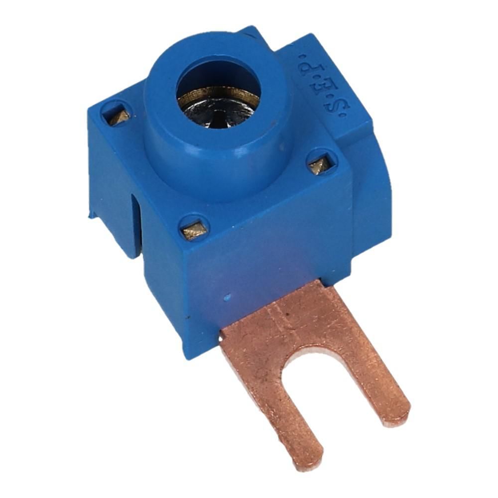 Aftakblok vork blauw 1 fase 50mm² zijkant