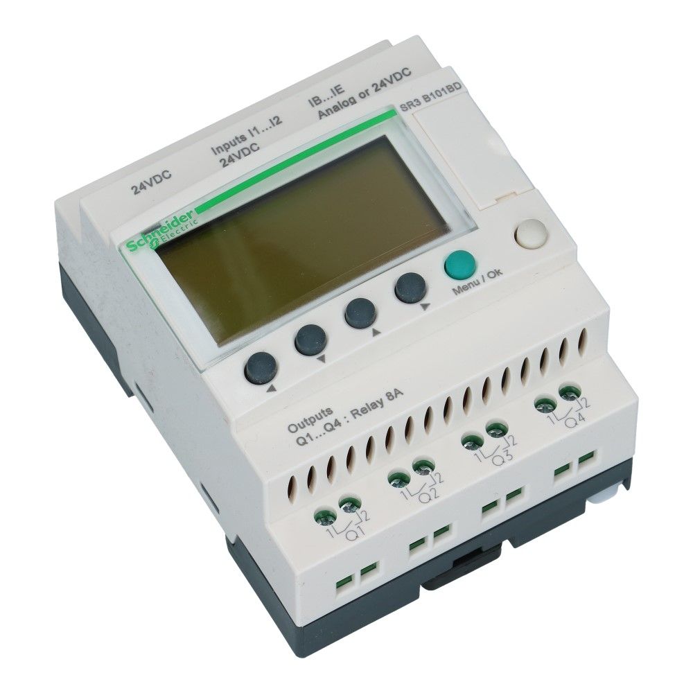 Zelio PLC met klok 10I-O 6in 4uit met scherm 24VDC
