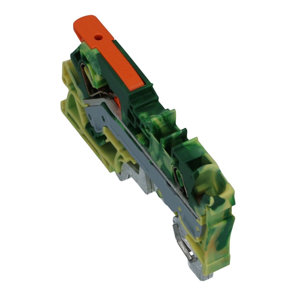 WAGO montageklem hendel aarde 6mm² geel groen