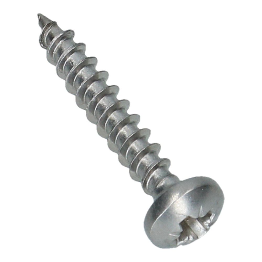 Spaanplaatschroef 4x25 bolkop RVS A2 PZ2 - 200 stuks