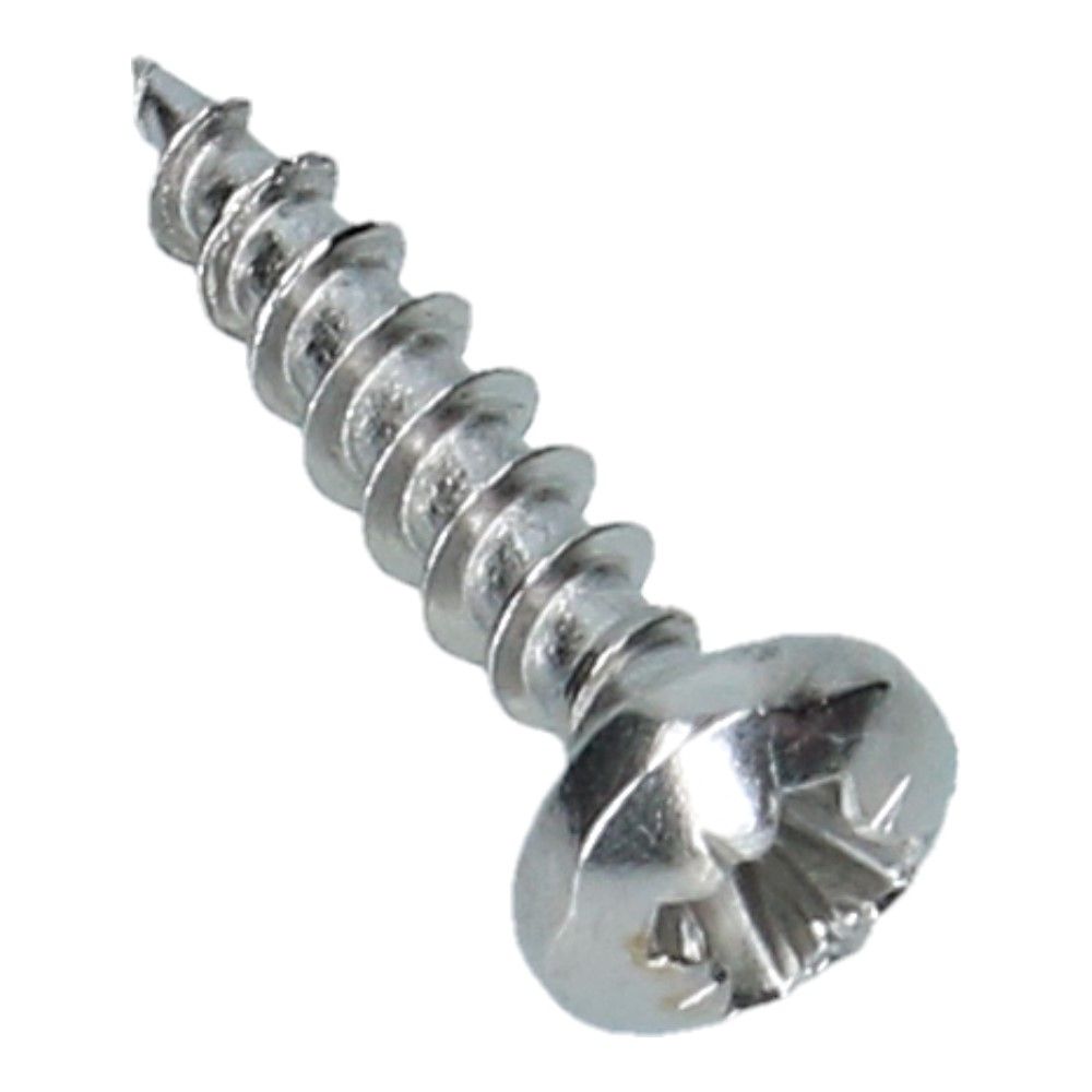 Spaanplaatschroef 3.5x16 bolkop RVS A2 PZ2 - 200 stuks