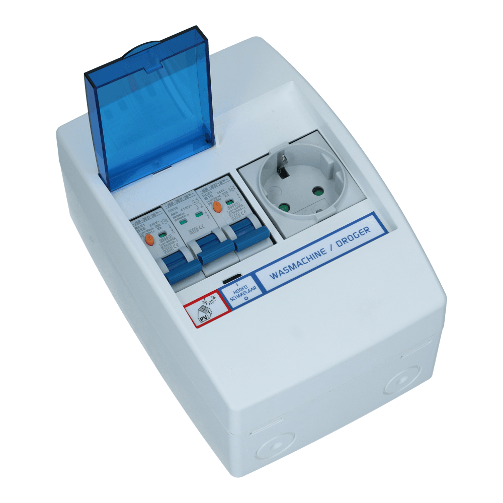PV verdeler Blue-line 1xwcd Aardlekautomaat 16A B 300mA