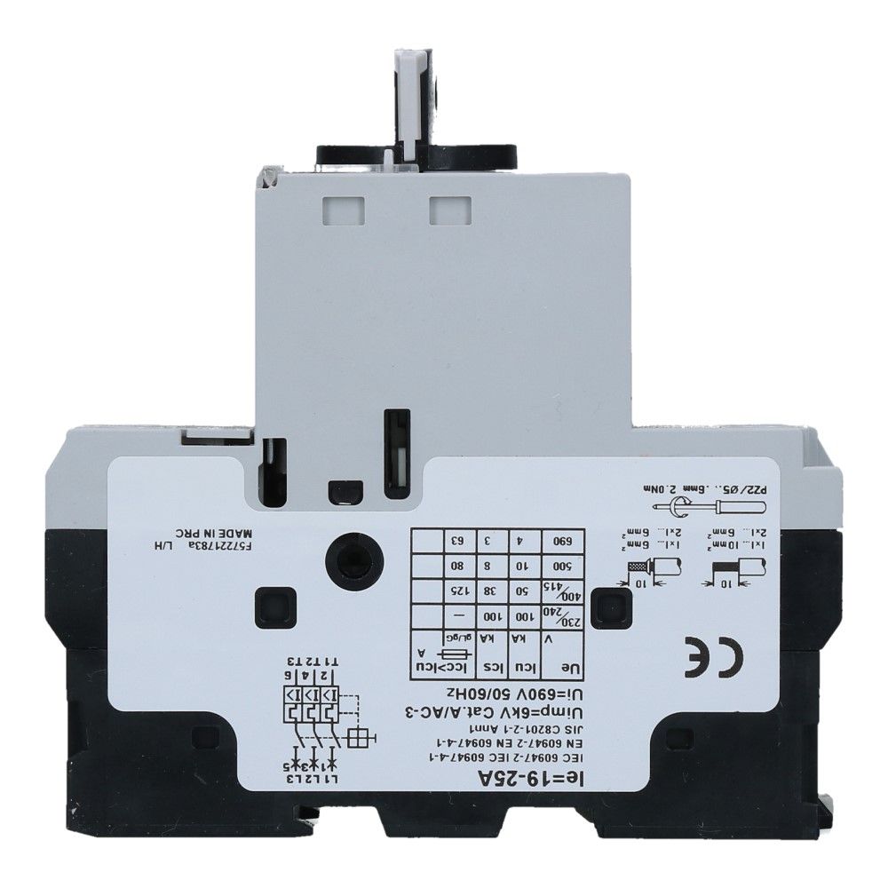 19-25A Motorbeveiligingsschakelaar 415VAC 50kA