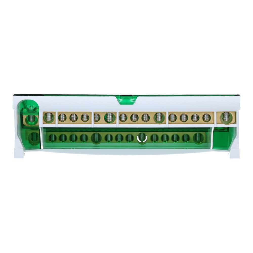 Verdeelblok DS 125A 4 rijen 15 aansluitingen 500VAC