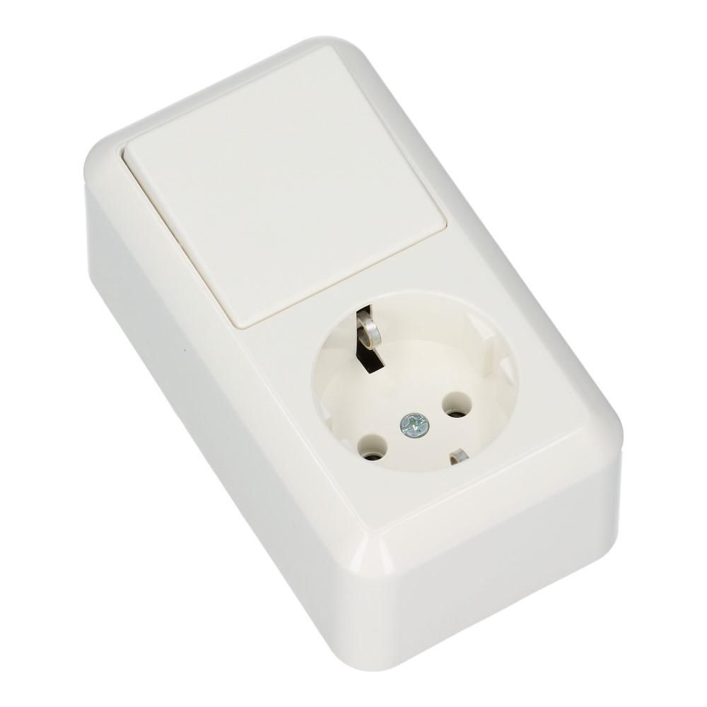 Wandcontactdoos RA + wisselschakelaar CONTURA 9010