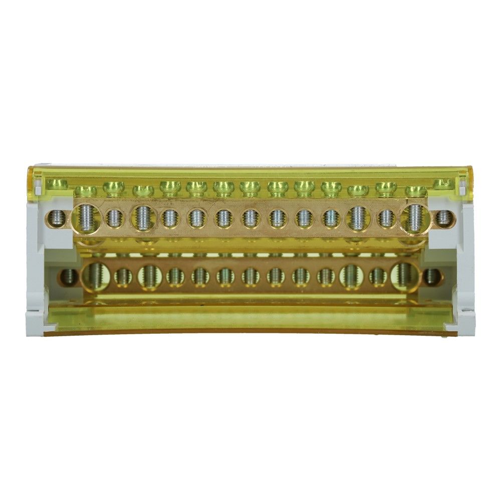 Verdeelblok CVT 125A 4 rijen 15 aansluitingen 500VAC