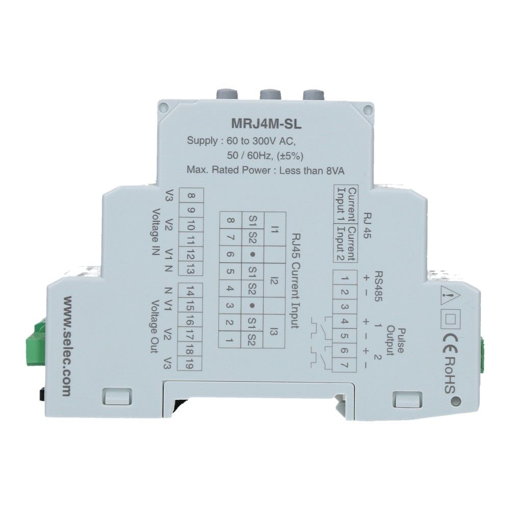 Multi-Function dinrail meter met 2xrj45 voor trafo splitlaod