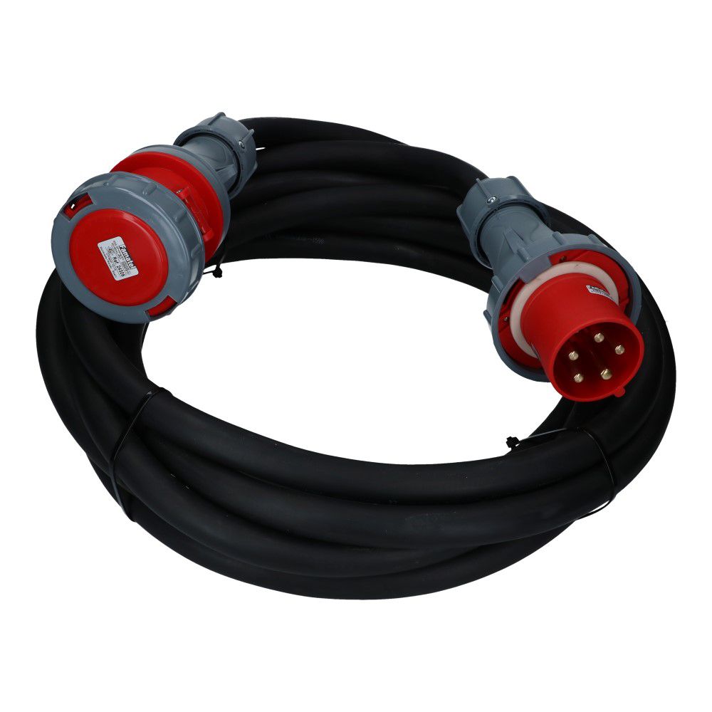 CEE verlengkabel 5 polig 63A 5x16mm² 10 meter IP67 H07RN-F