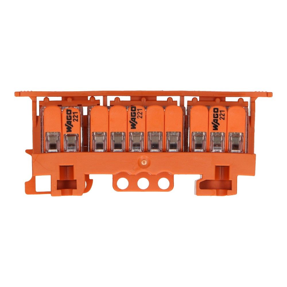 WAGO Bevestigingsadapter verbindingsklem 0.14-4mm² op Dinrail - 10 stuks