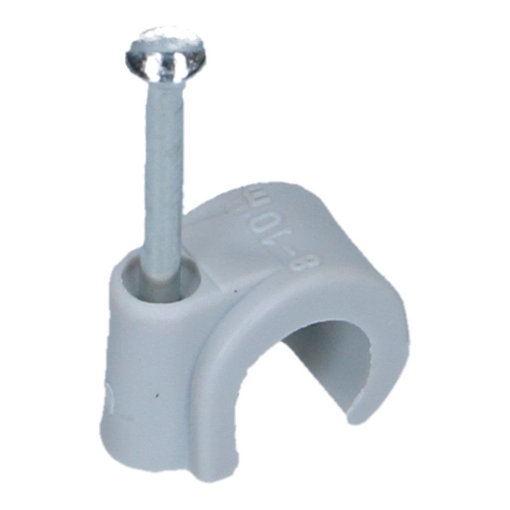 Spijkerclip universeel 8-10mm grijs - 100 stuks