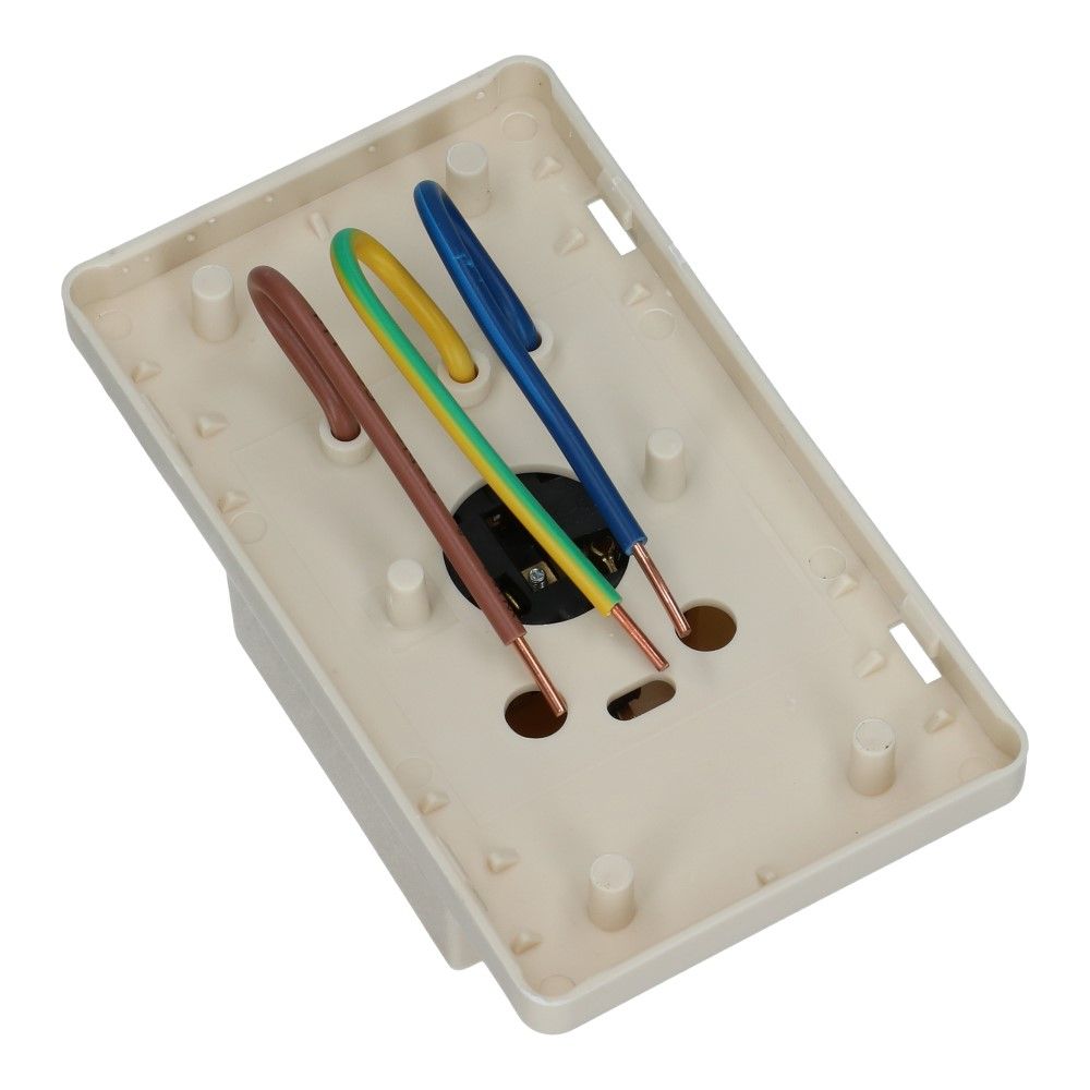 Deksel met 1-voudige contactdoos voor universele lasdoos Creme