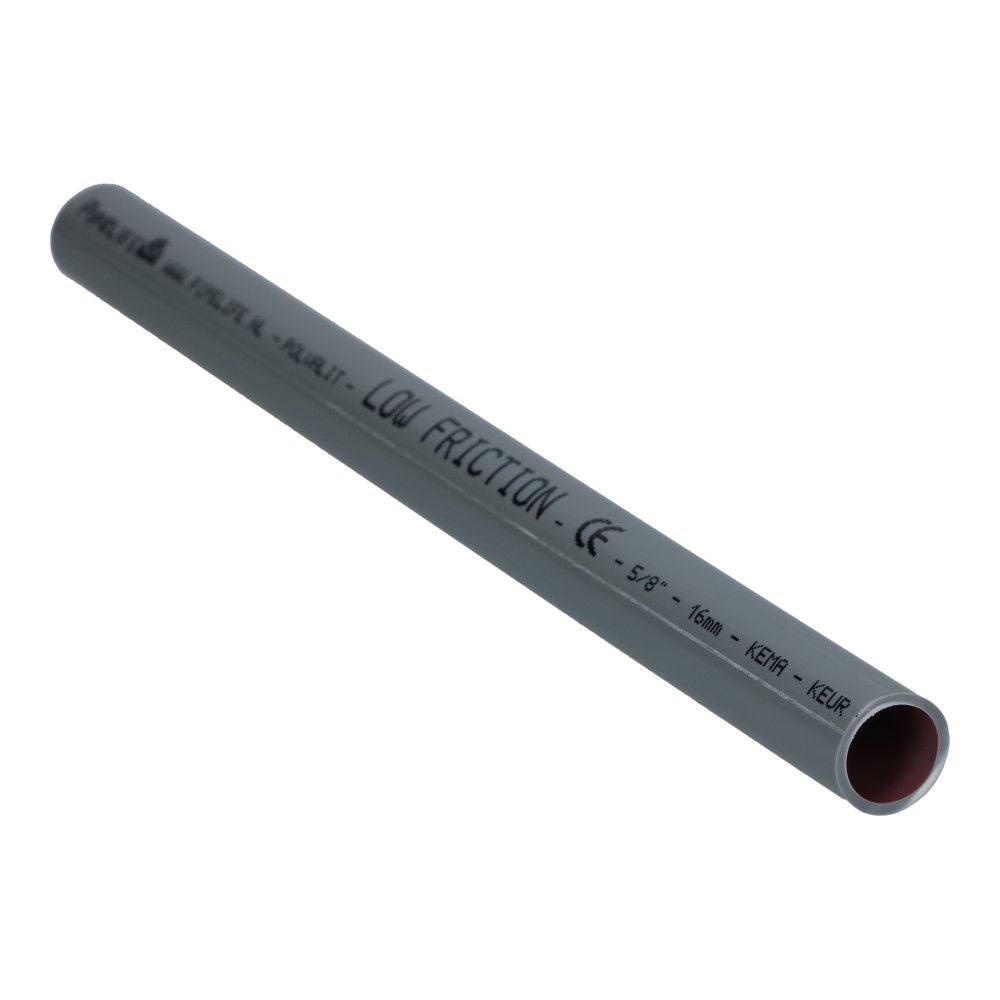 Installatiebuis slagvast hostalit grijs 16mm Polvalit VSV Low Friction lengte 4 - 100 meter