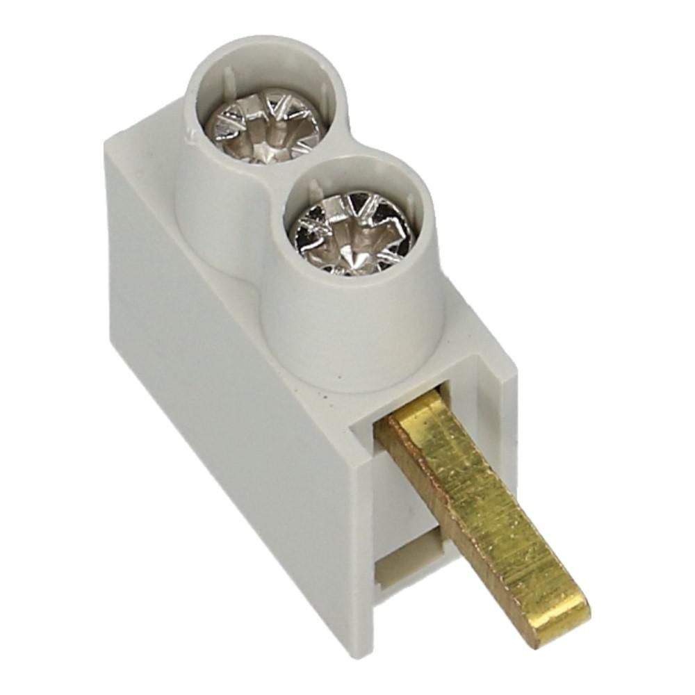 Aftakblok pin grijs 1 fase 2x10mm² hoog