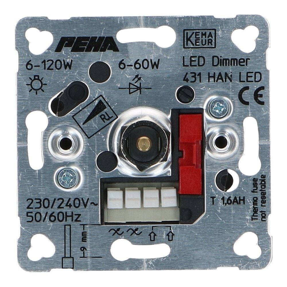 Inbouwsokkel wisseldimmer LED 6-120Watt