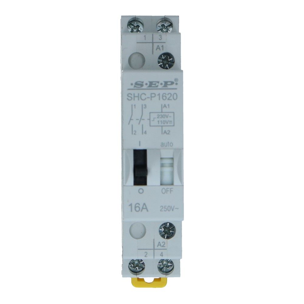 Impulsrelais handbediend 16A 230VAC / 110VDC 2 NO