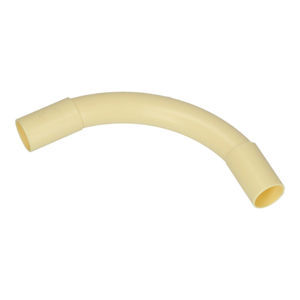 PVC bocht crème 16mm