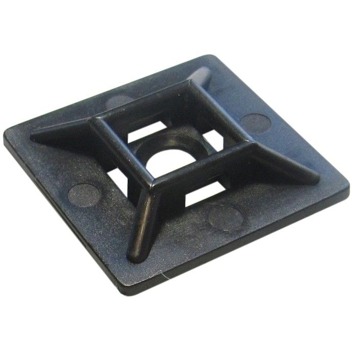 Plakzadel zwart 12.7x3.2mm max 3.2mm doorvoer - 100 stuks