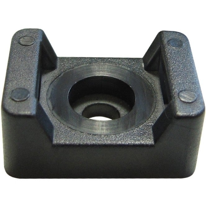 Schroefzadel zwart 21.9x15.9mm max doorvoer 7.6mm, gat 6.4mm - 100 stuks