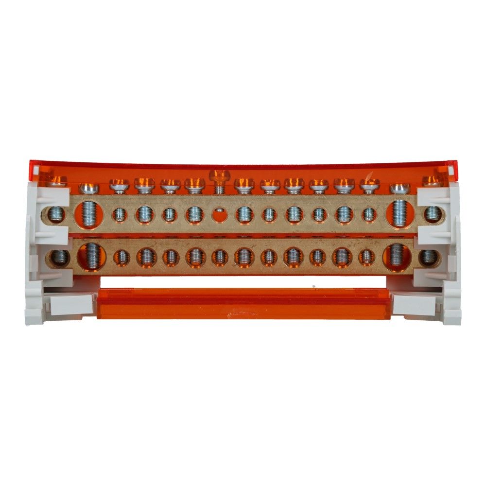 Verdeelblok BVT 100A 2 rijen 15 aansluitingen 500V AC/DC