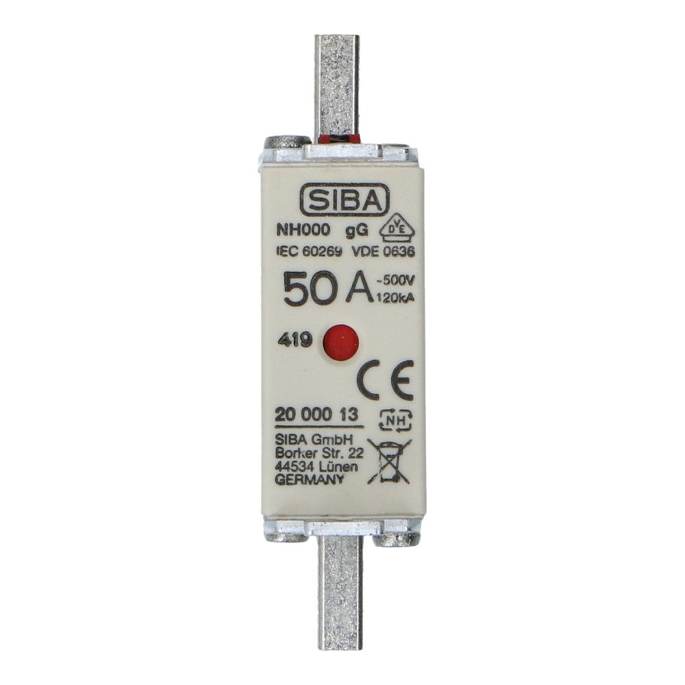 Mespatroon NH000 50A gL/gG 500V 78x20.5x42