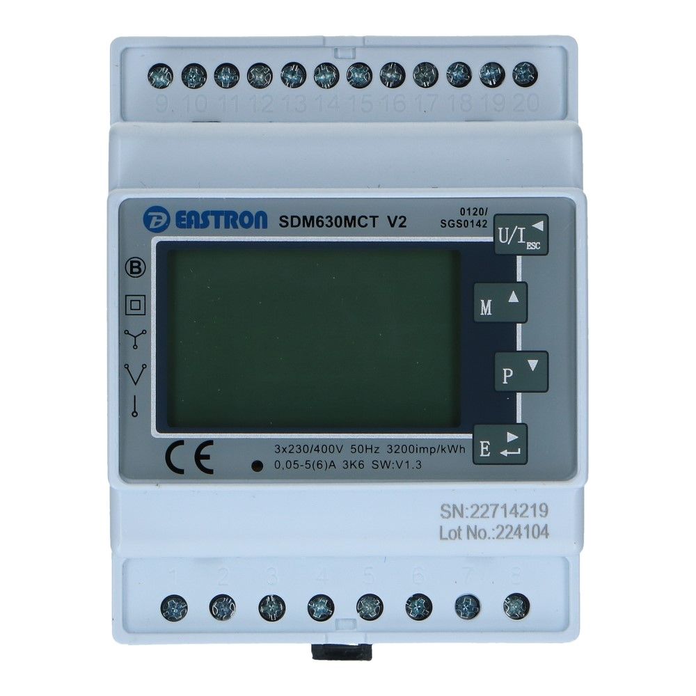 kWh meter 3 fase MULTI 5-6000A MID Factureerbaar Indirect