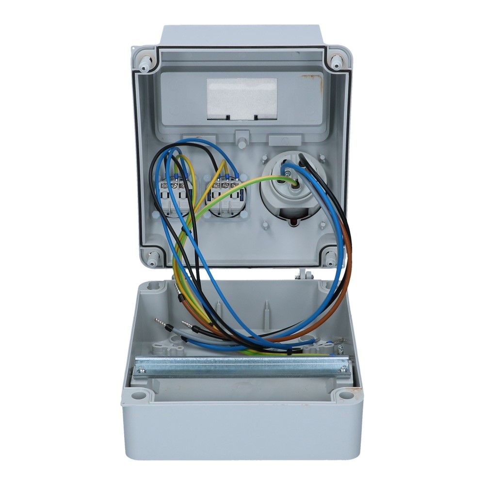 Wandverdeelkast voorbedraad IP44 1x CEE 32A 5p 2x schuko