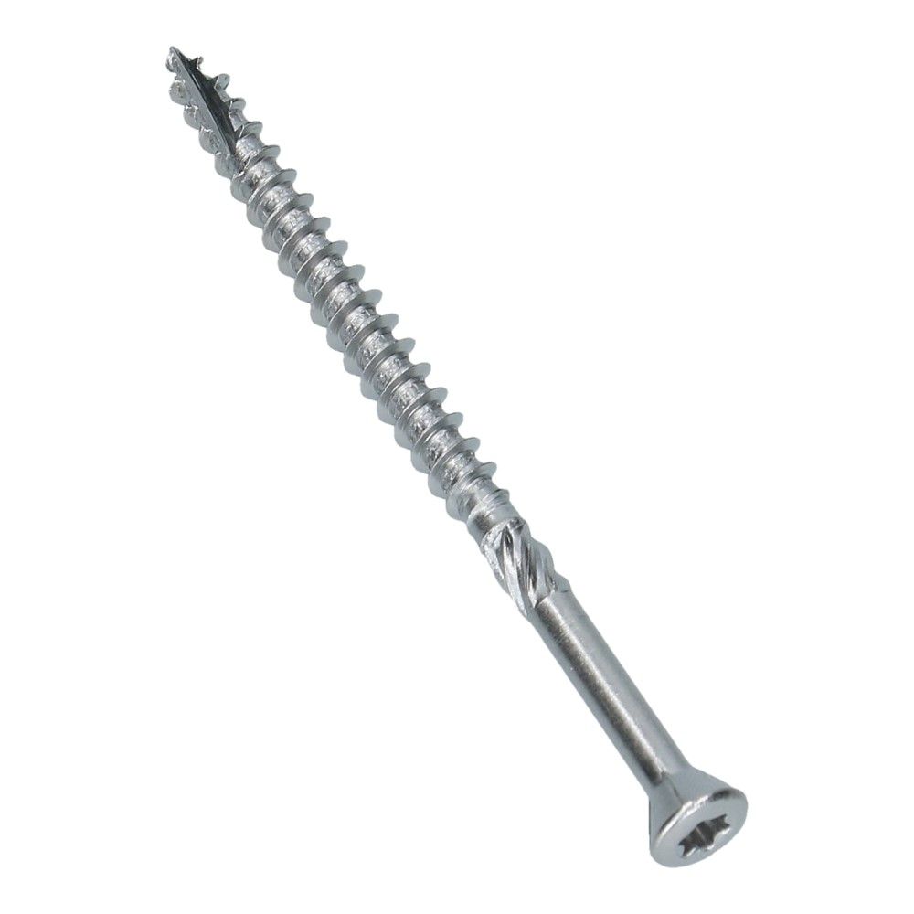 Hardhoutschroef 4x60 Torx 15 Platkop RVS C2 - 200 stuks