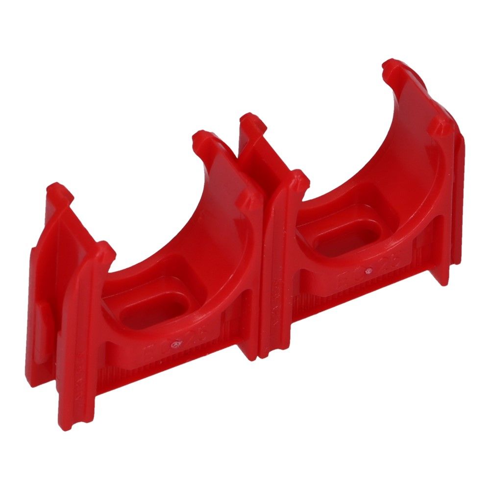 Kunststof buisklem Rood diameter 1inch 25mm - 100 stuks