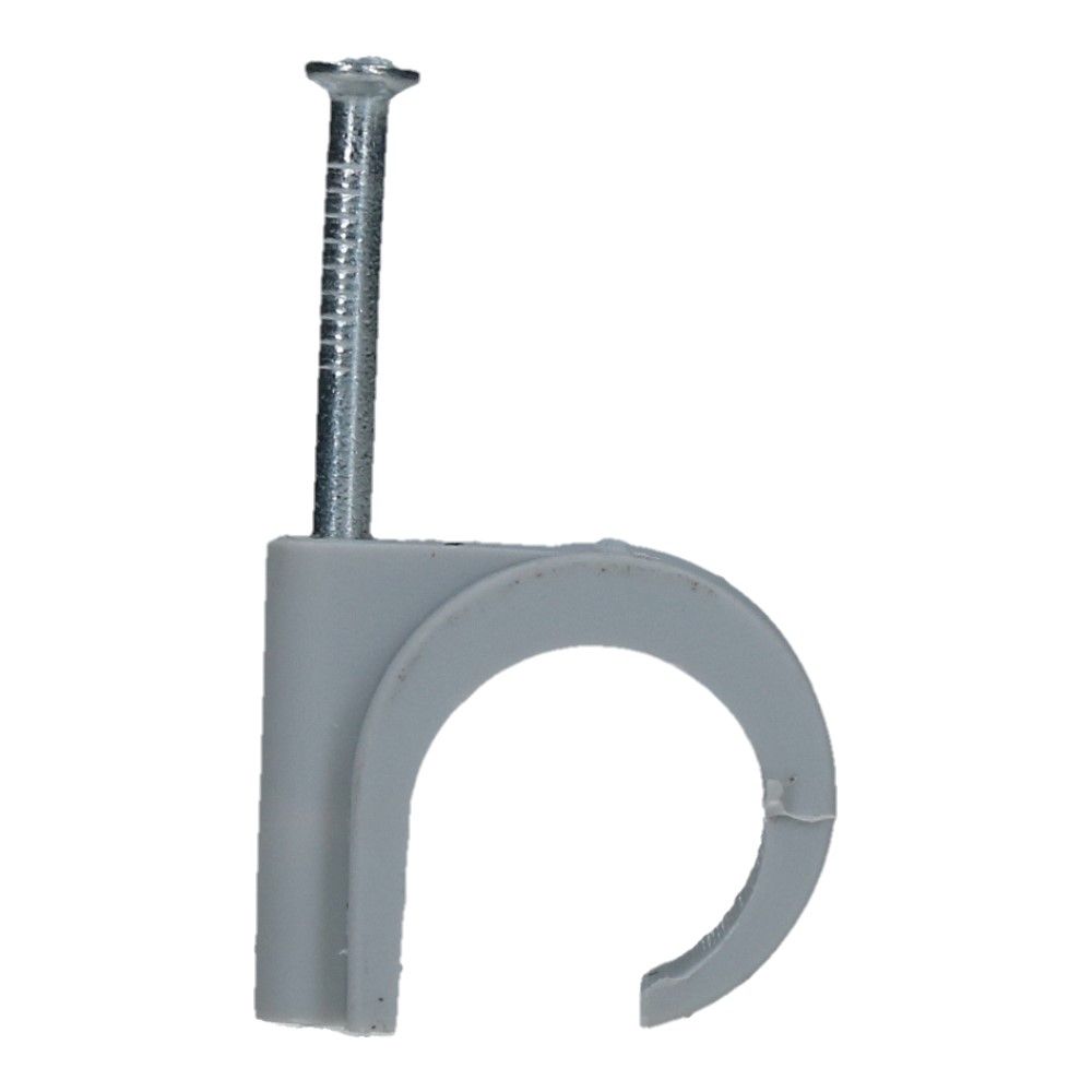 Spijkerclip universeel 16-19mm grijs - 50 stuks