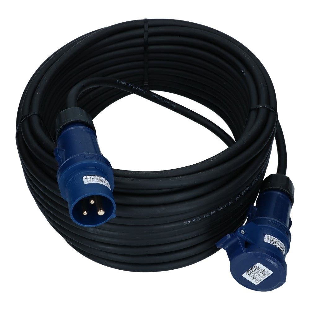 CEE verlengkabel 3 polig 16A 3x2.5mm² 25 meter IP44 H07RN-F