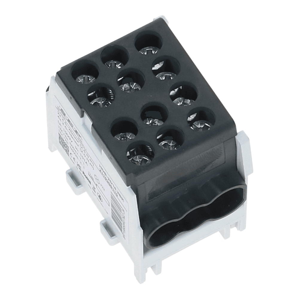 HLAK Hoofdkabel aftakklem 1x25mm² 2x16mm²  zwart