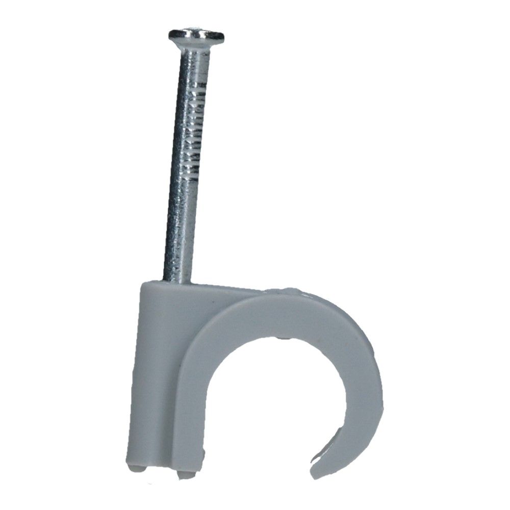Spijkerclip universeel 11-15mm grijs - 100 stuks
