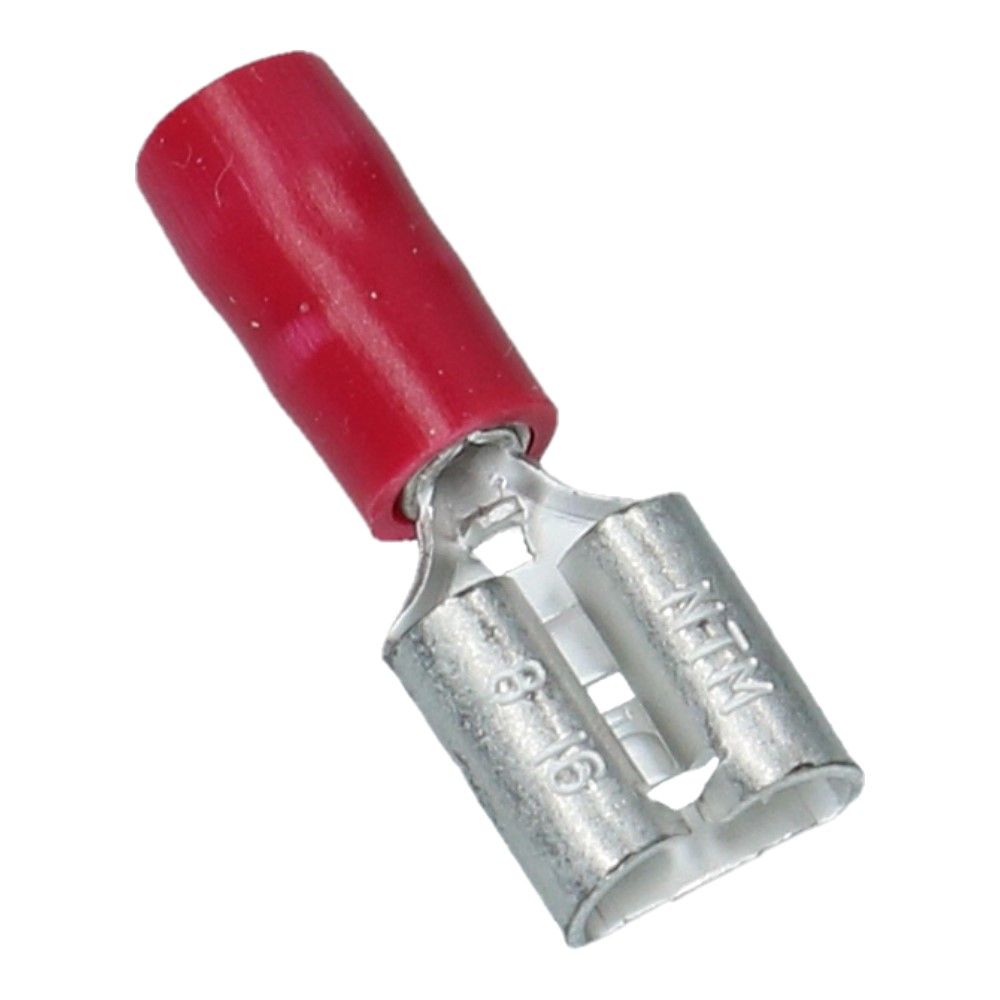 Kabelschoen contra B-6.3mm D-0.8mm Rood - 100 stuks