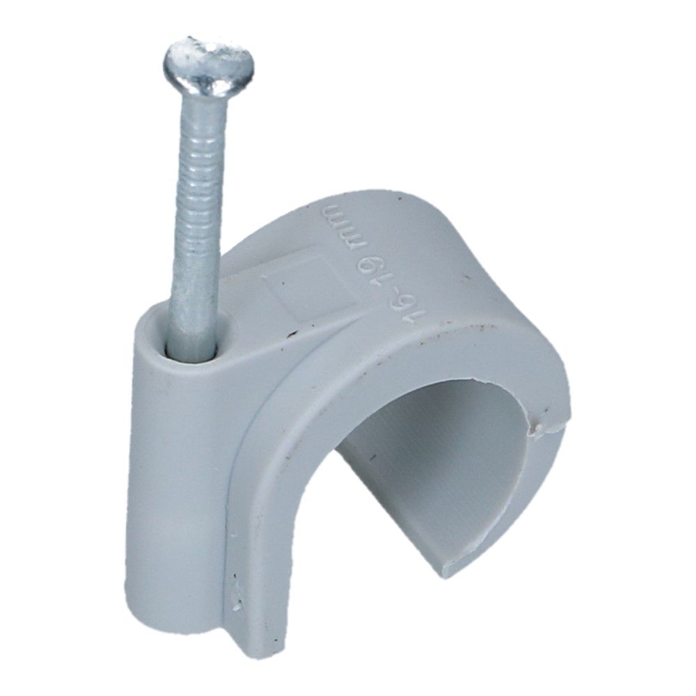Spijkerclip universeel 16-19mm grijs - 50 stuks