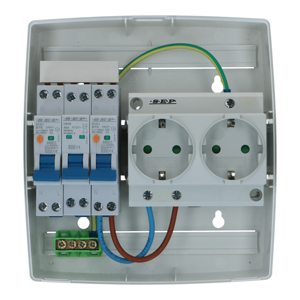 PV verdeler Blue-line 2xwcd Installatieautomaat 16A C