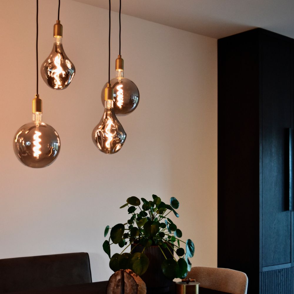 Calex LED Flex Filament Globe lamp goud G125 E27 5.5W 470lm 2100K dimbaar