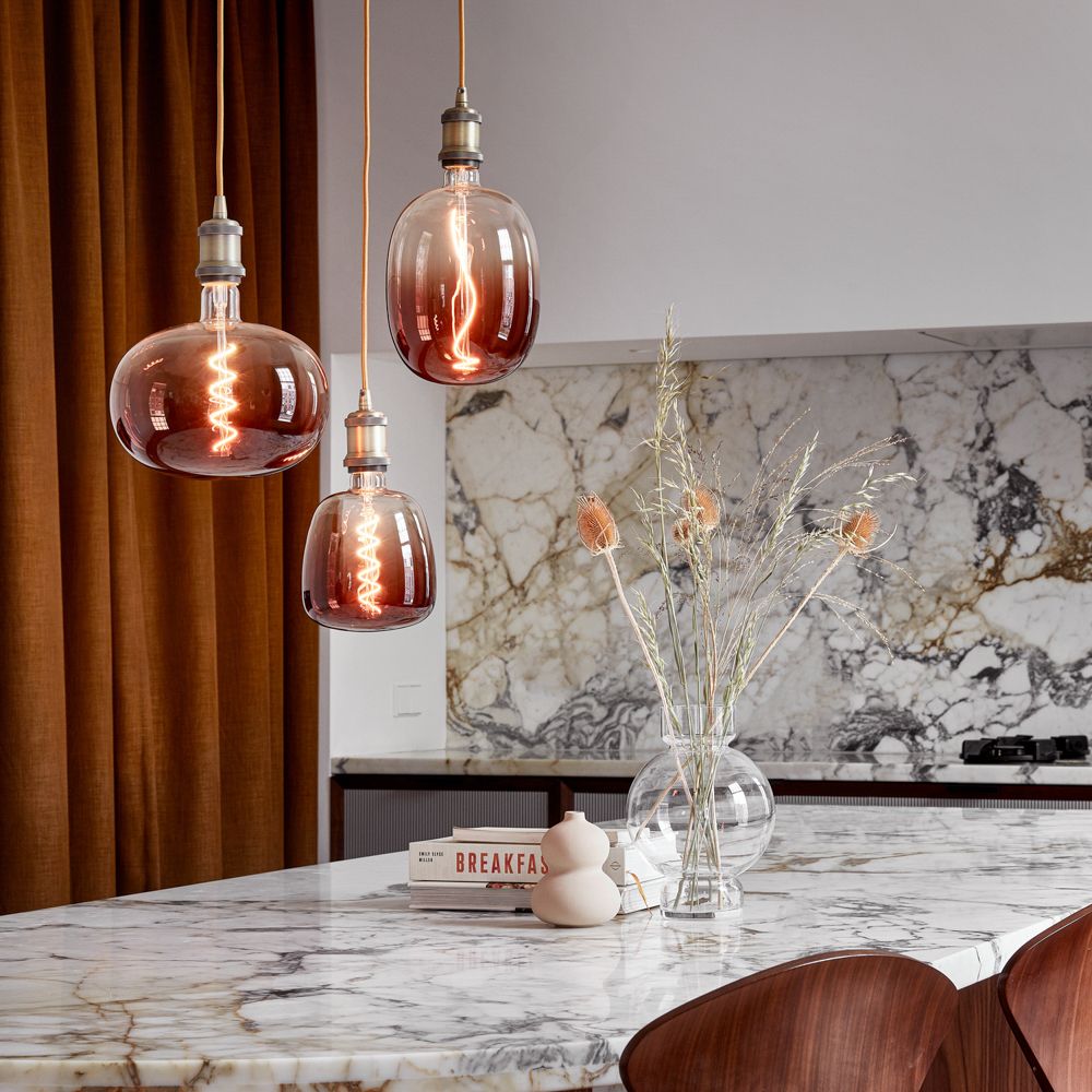 Calex Kiruna Marron Gradient LED Colors E27 5W 130lm 1800K dimbaar