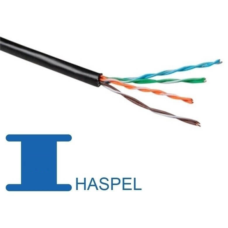UTP CAT5e buitenkabel/grondkabel minihaspel 100 meter