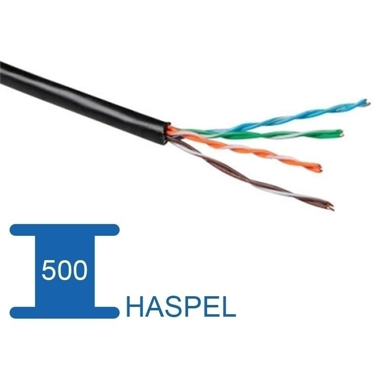 UTP CAT5e buitenkabel/grondkabel haspel 500 meter