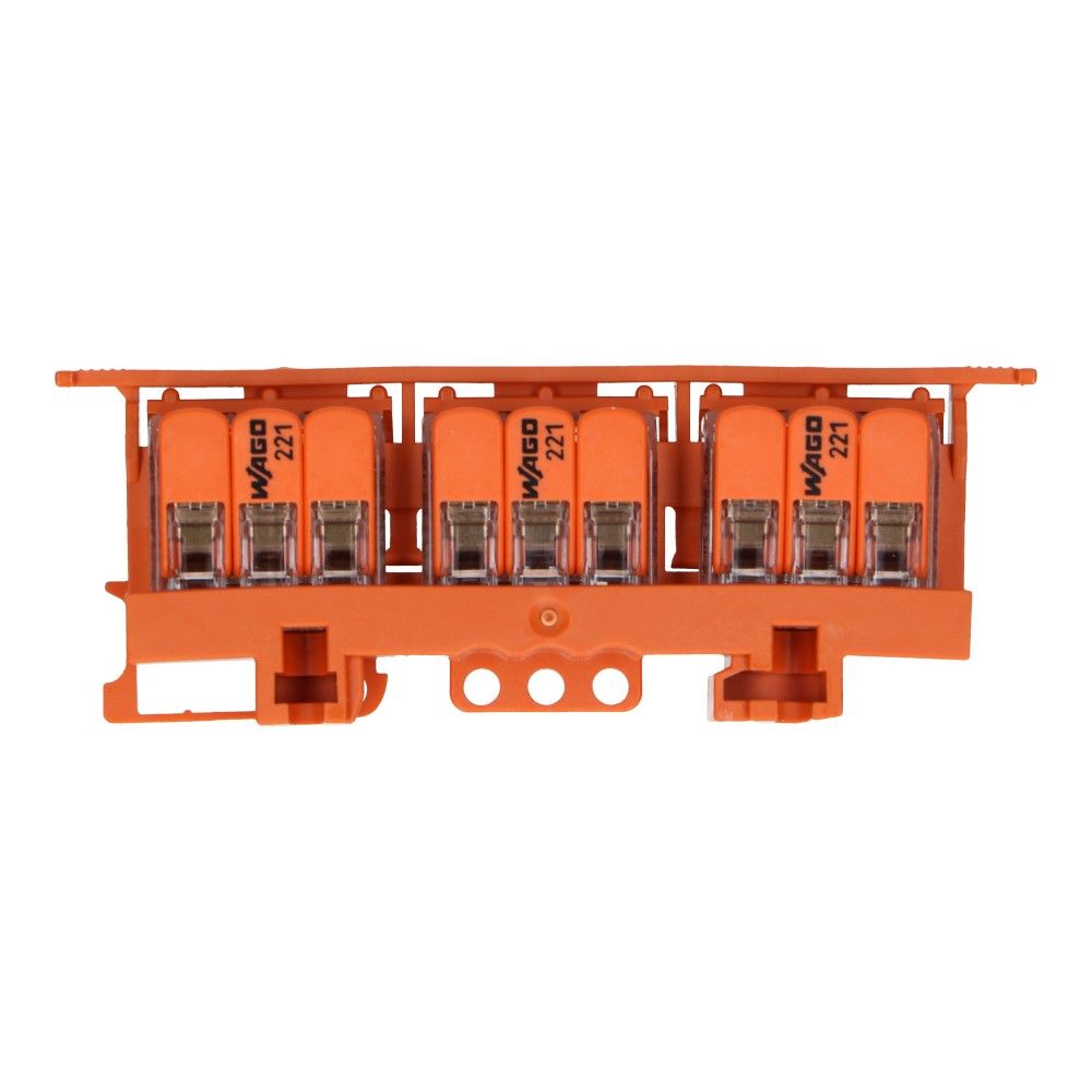 WAGO Bevestigingsadapter verbindingsklem 0.5-6mm² op Dinrail - 10 stuks