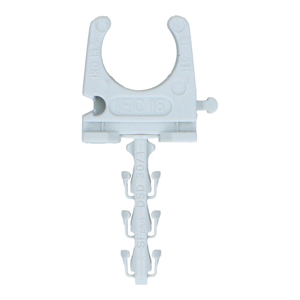 Klembeugel met plug SF Plus RC 5/8inch 15-16mm lichtgrijs - 100 stuks