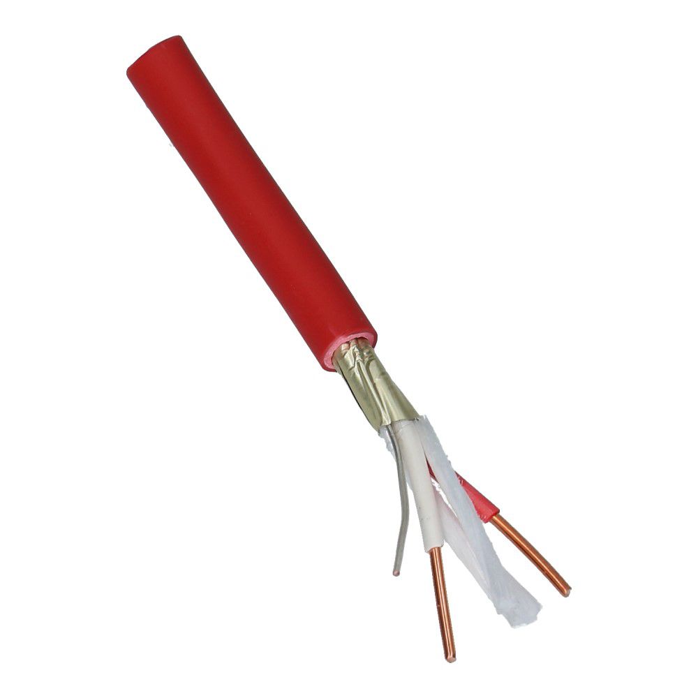 Brandmeldkabel afgeschermd JY(st)Y 1x2x1mm² + 0.8mm² rood Dca - 100 meter