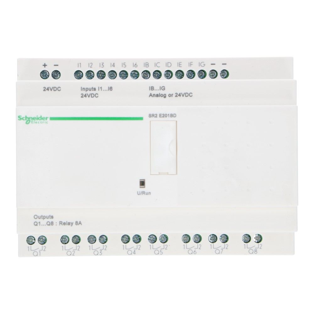 Zelio PLC met klok 20I-O 12in 8uit 24VDC
