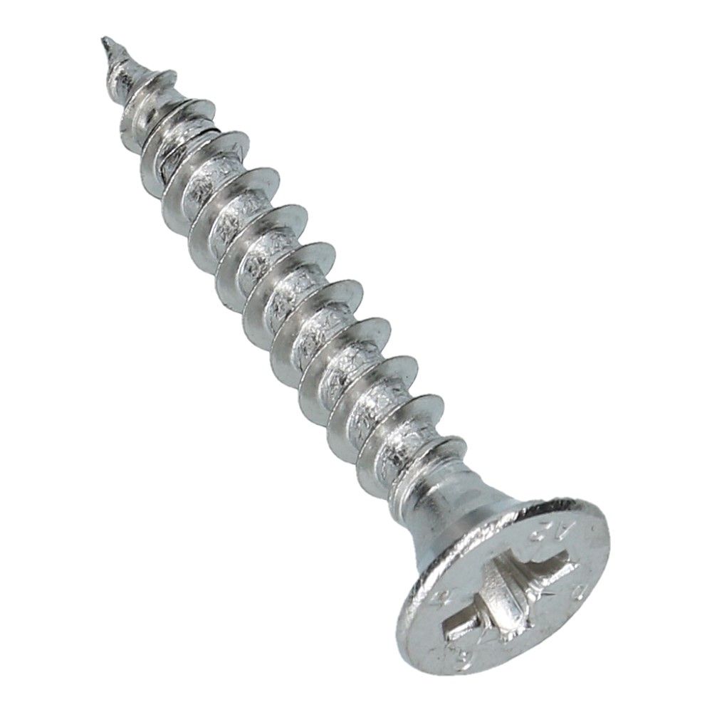 Spaanplaatschroef 6x40 Platkop RVS A2 PZ3 - 200 stuks
