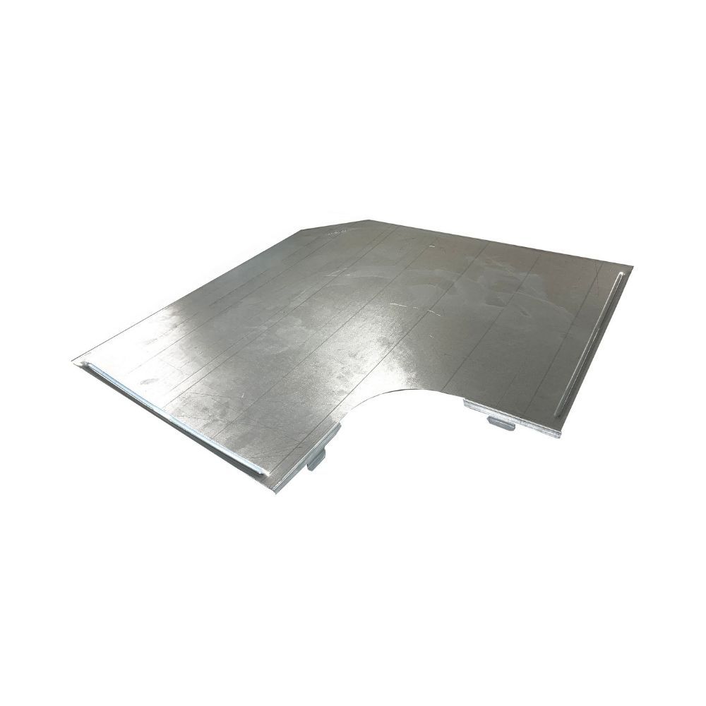 Kabelgoot deksel bocht 90° klikbaar 400x60mm Sendzimir verzinkt