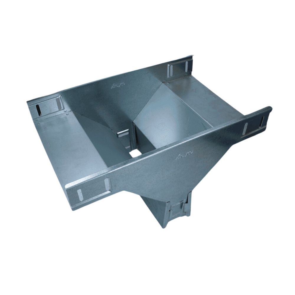 Kabelgoot aftakstuk verticaal 100x60mm Sendzimir verzinkt