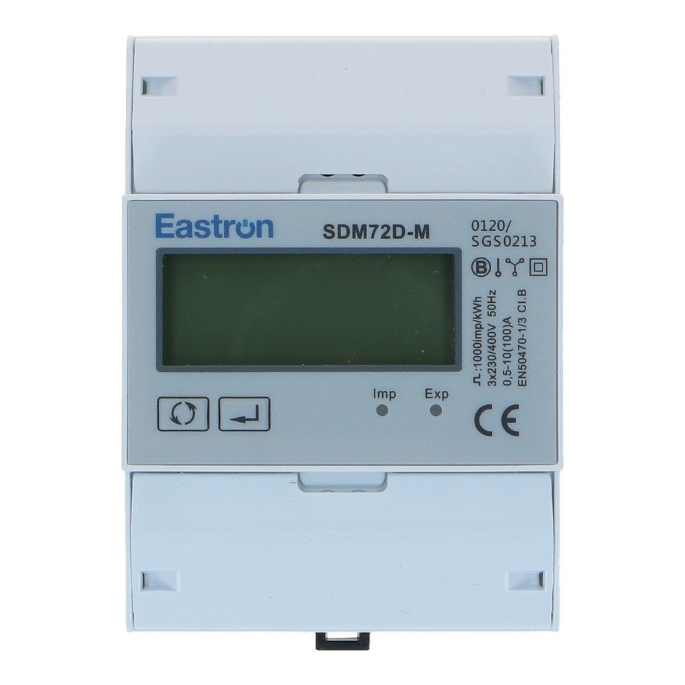 kWh meter 3 fase 10/100A Modbus MID Factureerbaar